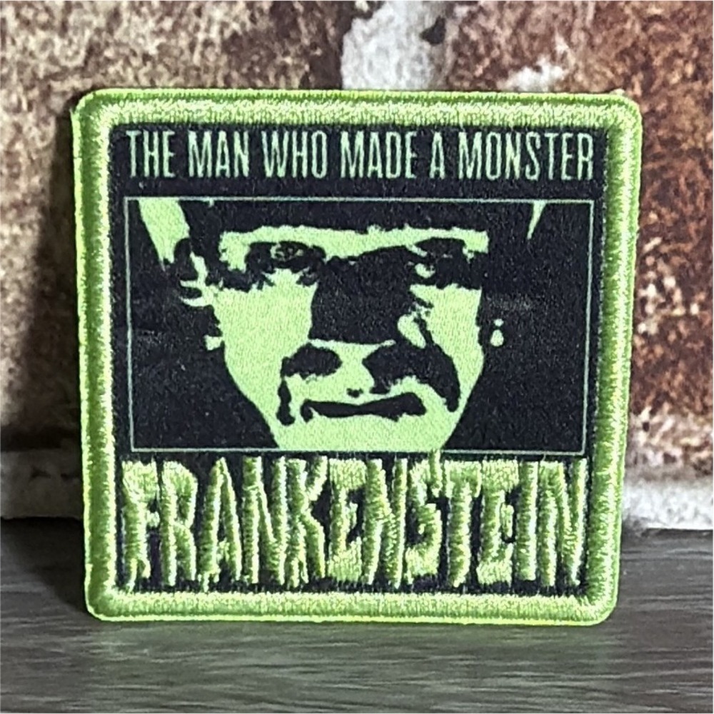 Frankenstein Green Embroidered Sew-On Patch Halloween‎ Single